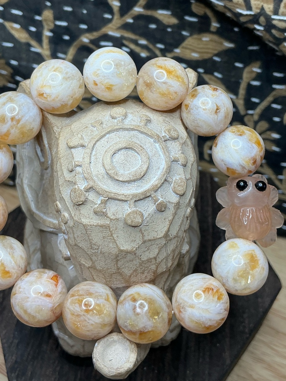 Trapiche Citrine 14mm with Spider